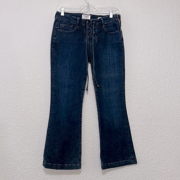 Frame Le Crop Mini Boot Lace Up Jean - Picture 3 of 15